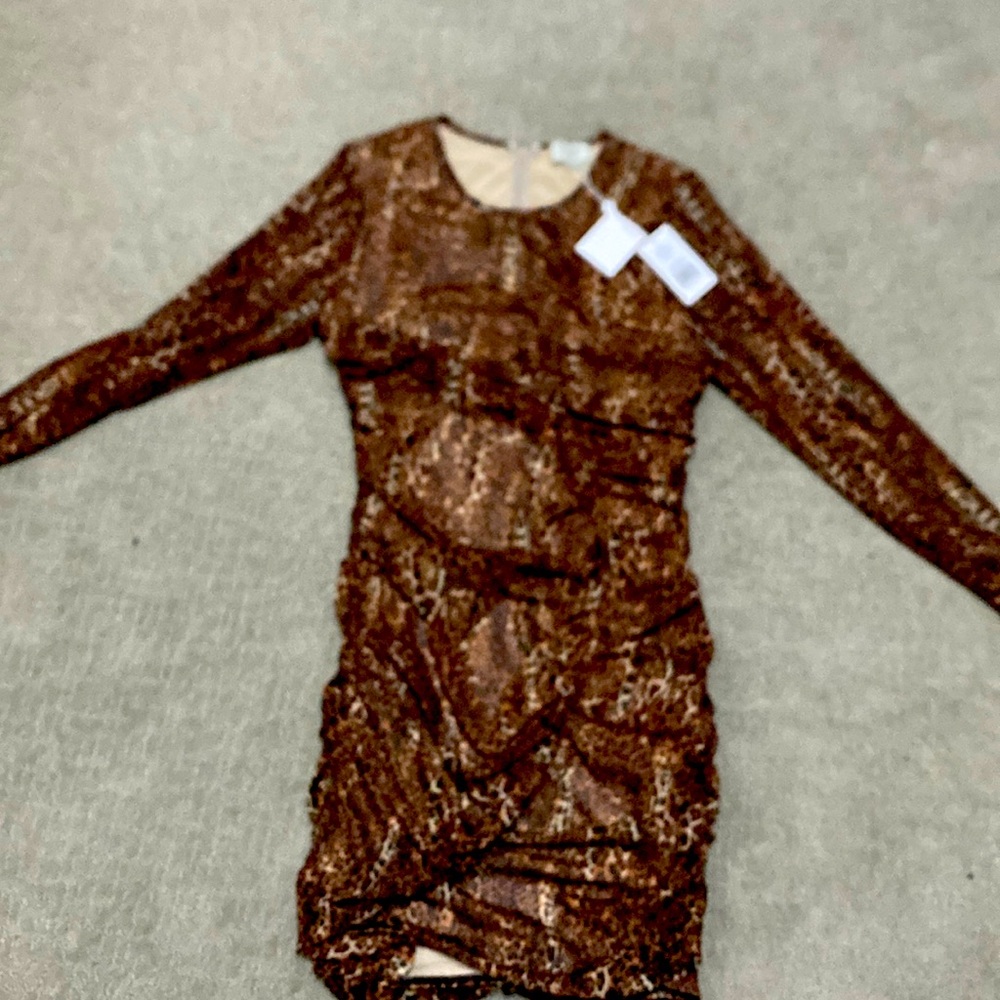 Cami NYC mesh leopard dress